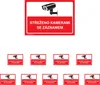 Walteco Střeženo kamerami se záznamem (červená), 297x210mm, Náhled obrázku produktu 4