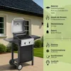 HEINRICHS Gasgrill, Grillwagen, 2Flächen Brenner aus Produktbild-Vorschau 3