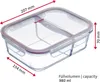 Westmark Glas-Frischhaltedose 980 ml, mit 2 separaten Anteprima dell’immagine prodotto 6