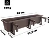 KADAX Balkonkasten Blumentopf Blumentopf 80cm Halterungen Produktbild-Vorschau 2