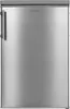 A front view of a silver refrigerator. Produktbild-Vorschau