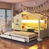 Flieks Kinderbett Hausbett mit Ausziehbett 90x190cm, Produktbild-Vorschau 2