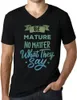 Herren Grafik T-Shirt V-Ausschnitt Sei reif egal was sie Produktbild-Vorschau 1
