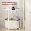 WOLTU Couchtisch rund mit Steckdose Abnehmbarer Korb Produktbild-Vorschau 3