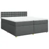 vidaXL Boxspringbett mit Matratze Dunkelgrau 200x200 cm Produktbild-Vorschau 3