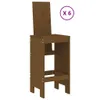 Cloris Designermöbel 7-tlg. Gartenbar-Set Honigbraun Produktbild-Vorschau 3