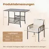 Zestaw mebli ogrodowych COSTWAY z polyratanu, 3-częściowy Podgląd zdjęcia produktu 3