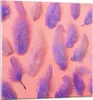 Bilder auf glas - Vogel Feder Farbe Komposition - 70x70cm - Produktbild-Vorschau 1