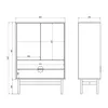 Selsey Stoon - Highboard mit 2 Schubladen, Weiß mit Produktbild-Vorschau 5