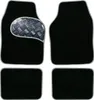 Fussmatten schwarz Velours genoppt Anti-Rutsch 4-tlg. style Produktbild-Vorschau 1