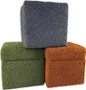 Bouclé-Hocker ROLF 40x40 cm mit Stauraum – aufklappbarer Produktbild-Vorschau 5