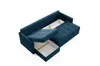 GUTTO Ecksofa mit Schlaffunktion blau IVIO I aus Velour Produktbild-Vorschau 3