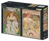 Ensemble 2 Puzzle 500 pièces Grafika L'Art de Mucha Rêverie Voir les images du produit 1