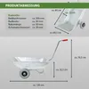Schubkarre Einhandkarre Traglast 100 kg Volumen 75 L Produktbild-Vorschau 4