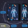 HECKBO® 2x Astronauta Spazio Spazio auto cintura di Anteprima dell’immagine prodotto 2