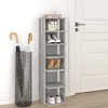 vidaXL Regál na topánky Grey Sonoma 27,5x27x102 cm odvodený Náhľad obrázku produktu 2