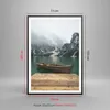 Gerahmtes Poster - Schwarzer Rahmen - Berge See Boot - Produktbild-Vorschau 5
