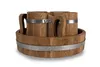 Lot de 4 chopes à bière en bois de chêne 500 ml avec Voir les images du produit 5