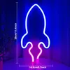 Rakete Leuchtreklame LED Neonlicht USB Batteriebetrieben Produktbild-Vorschau 2