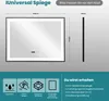 Koupelnové zrcadlo Puluomis 80x60 bez mlhy s 3barevným Náhled obrázku produktu 5