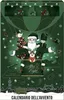 A Christmas advent calendar with a festive design, featuring Santa Claus, a corgi, and other Christmas-themed illustrations. Produktbild-Vorschau