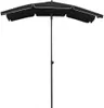 vidaXL Slnečník so stožiarom 200x130 cm čierny Náhľad obrázku produktu 1