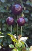 Rosenkugel 15 cm Edelstahl Lackierung violett Dekokugel mit Produktbild-Vorschau 2