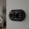 Prise rétro encastrée en porcelaine, interrupteur rotatif, Voir les images du produit 4