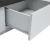 Close-up of an open white drawer with a gray marble-look top, showing the metal drawer slides. Náhľad obrázku produktu