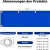 Wiltec wetterfeste Abdeckplane blau, wasserfeste Plane mit Produktbild-Vorschau 3
