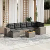 The Living Store 8-tlg. Garten-Sofagarnitur mit Kissen Grau Produktbild-Vorschau 2