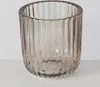 LS-LebenStil 3er Set Teelichthalter Glas Retro Beige 7-9cm Produktbild-Vorschau 5