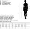 A size chart for women's clothing with a silhouette of a woman and measurement indicators. Produktbild-Vorschau