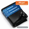 NEMAXX® Abdeckplane 450 g/m² 1,5×3 m Schwarz Alu-Ösen Produktbild-Vorschau 1