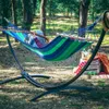 Stelaż na hamak dwuosobowy metalowy czarny mocny wytrzymały Podgląd zdjęcia produktu 3