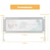 COSTWAY 175cm Tissu Oxford Barrière de lit bébé avec Voir les images du produit 3