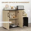 HOMCOM Buffet salon, meuble de rangement avec 3 portes, 2 Voir les images du produit 3