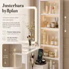INONEFT Schminktisch-Set mit LED-Spiegel, Ladeanschluss und Produktbild-Vorschau 6