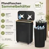 Pfandflaschensammler 160L mit 2 Fächern, Deckel, Rollen, 2 Produktbild-Vorschau 6