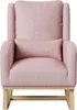 UnboxG Fauteuil à bascule Rose en peluche avec coussin, Voir les images du produit 12