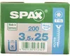 Vite SPAX in acciaio inox, 3,5 x 25 mm, 200 pezzi, Anteprima dell’immagine prodotto 3