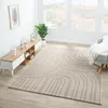 Teppich Wohnzimmer Kurzflor Schlafzimmer Wellen Produktbild-Vorschau 2