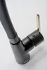 A close-up shot of a black and gold kitchen faucet. Produktbild-Vorschau