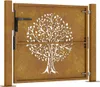 vidaXL Puerta de jardín de 100x100 cm, acero corten, diseño Vista previa de la imagen del producto 5
