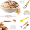 A collage of various baking tools and a loaf of bread. Produktbild-Vorschau