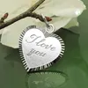 Anhänger 20x17mm Herz mit Gravur -I love you- Silber 925 Produktbild-Vorschau 2