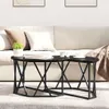 vidaXL Couchtisch Schwarz Eichen-Optik 80 x 80 x 42 cm Produktbild-Vorschau 4