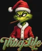 Thug Life Grinch Joint Weed Cannabis Kiffen - Weihnachten Produktbild-Vorschau 3
