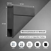 A dark gray mailbox with dimensions and color options shown. Podgląd zdjęcia produktu