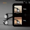 A close-up shot comparing two types of wheels for a chair. One set is larger and labeled 'Bigger wheels, For All Floors,' while the other set is smaller and labeled 'Sofer wheels, No Scratches.' Anteprima dell’immagine prodotto